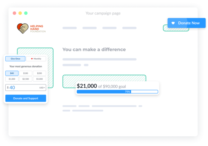 Charity Giving Platform Interface